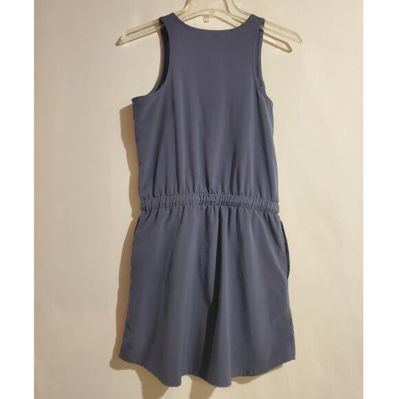Athleta Girl All For One Dress Size XL/14 Sleeveless Racerback Tie Waist Pockets - Picture 2 of 8
